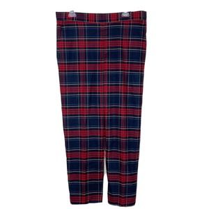 NWT Banana Republic Women’s Hayden Pant Sz. 14- Red Plaid Tapered Ankle G2